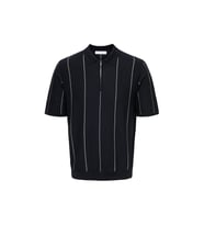 ONSWYLER LIFE STR REG 14SS ZIP POLO FRML DARK NAVY