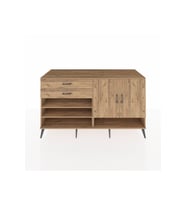 Kronos Konsol 4 Raflı 2 Çekmeceli 2 Kapaklı 176x59x99 Çam-Çam