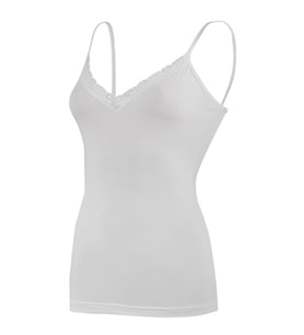 Yıldız Kadın Modal V-yaka Dantelli Atlet 3'Lü Paket - 2225-2226-2227 (Beyaz)