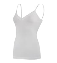 Yıldız Kadın Modal V-yaka Dantelli Atlet 3'Lü Paket - 2225-2226-2227 (Beyaz)