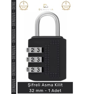 #AsmaKilit Güvenli Dayanıklı Çelik Gövde Pratik Koruma Sağlayan Uzun Ömürlü Şifreli Asma Kilit 32mm