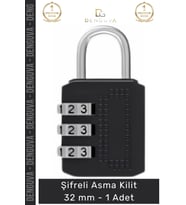 #AsmaKilit Güvenli Dayanıklı Çelik Gövde Pratik Koruma Sağlayan Uzun Ömürlü Şifreli Asma Kilit 32mm