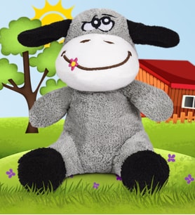 OYUNCAK AYICI 20 -25 cm Sevimli Eşek (%100 Yerli ) (Gri)