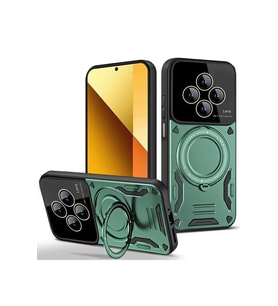 Pilelistore   Xiaomi Redmi 14C Kılıf Joy Lens Standlı Kapak - Koyu Yeşil