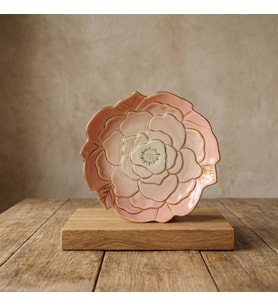 GÜRAL PORSELEN Rose Premium El Dekoru Dekoratif Porselen Tabak 21 cm
