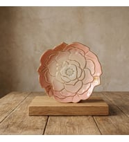 GÜRAL PORSELEN Rose Premium El Dekoru Dekoratif Porselen Tabak 21 cm