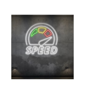 SPEED Yazılı ve Şekilli Neon Tabela