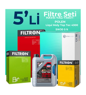 Filtron Mercedes CLA180 Dizel Filtre Bakım Seti Liqui Moly Motor Yağlı (2013-2018) 5 Li