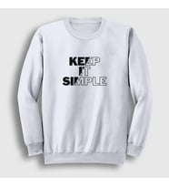 Presmono Unisex Beyaz Keep It Simple Sweatshirt 510033tt (Beyaz)