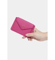 Massarelli X Hakiki Deri Kadın Cüzdan Kartlık ve Para Bölmeli Kızmızı MCZ9098 (Pembe)
