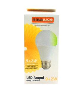 9+2W E27 BEYAZ-YEŞİL LED AMPUL (5343)