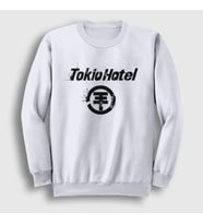 Presmono Unisex Beyaz Logo Tokio Hotel Sweatshirt 443412tt (Beyaz)