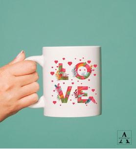 Love Tasarımlı Kupa Bardak