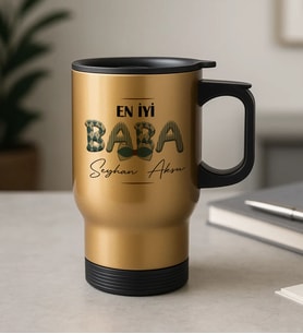 BK Gift Kişiye Özel Babalar Günü Tasarımlı Kulplu Çelik Bardak Termos Mug 450ml-9, Babalar Günü Hediye, Babaya Hediye