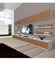 Decoraktiv Ekoflex 360Y Slm Tv Ünitesi Tv Sehpası - Beyaz Ceviz (Beyaz - Ceviz)
