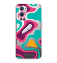 PrintiFy OnePlus 9 Pro Uyumlu Kamera Korumalı Renkli Desen Tasarımlı Şeffaf Silikon Kılıf