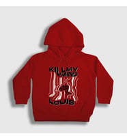 Presmono Unisex Çocuk Kırmızı Kill My Mind Louis Tomlinson Kapüşonlu Sweatshirt 458922tt