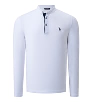 V4009 DEWBERRY ERKEK SWEATSHIRT-DÜZ BEYAZ