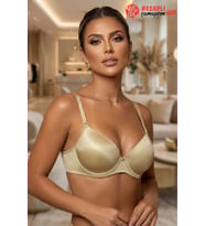 Le Jardin Premium Kadın Askıları Çıkabilen Mikro Kaplı Destekli Dolgulu Kutulu Tek Sütyen (Ten)