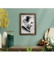 BK Home Atatürk Tasarımlı Doğal Masif Ahşap Çerçeveli Tablo-33