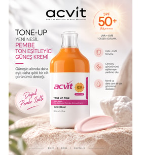 Pembe Ton Eşitleyici Güneş Kremi SPF 50+ PA++++ 100 ML Aydınlatıcı ve Nemlendirici Tone Up Sunscreen