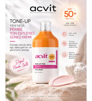 Pembe Ton Eşitleyici Güneş Kremi SPF 50+ PA++++ 100 ML Aydınlatıcı ve Nemlendirici Tone Up Sunscreen
