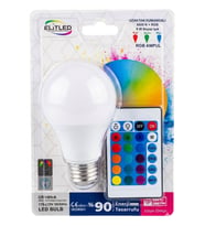 2 ADET 16 RENK 6500K+RGB+9W  KUMANDALI RGB AMPÜL