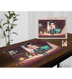 BK Gift Kişiye Özel Baba Tasarımlı 1000 Parça Profesyonel Puzzle-8, 1000 Puzzle, Arkadaşa Hediye
