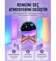 USB ile çalışan projektörlü aromaterapi nemlendirici masaüstü kullanım için uygun