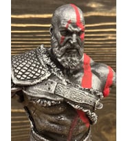 Kratos 20CM Gümüş Eskitme Kırmızı Detay God Of War 4 Playstation-pc Oyun Karakteri Polyester Figür