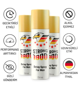 3 Kutu Strong 1800 Yüksek Kalite Erkek Geçiktirici Sprey - Made in Germany Premium Ürün - 1 Kutu 20ML