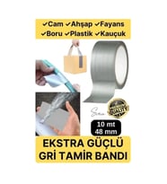 Çok Amaçlı Su Geçirmez Sızdırmaz Dayanıklı Izole Gri Tamir Bandı 48 Mm 10 Mt 1 Adet