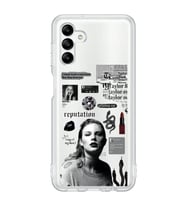 Samsung Galaxy A04S Uyumlu Taylor Swift Desenli Şeffaf Telefon Kılıfı