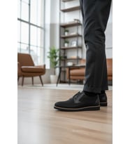 Enoch Erkek Smart Casual Bağcıklı Ayakkabı - Tekstüre Üst Yüzeyli Ve Esnek Hafif Tabanlı Klasık Ayakkabı