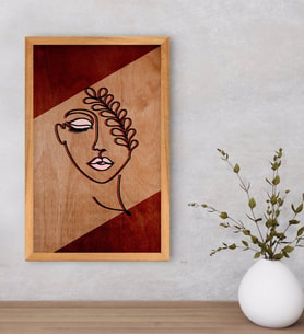 BK Home Minimalist Woman Dekoratif Retro Ahşap Tablo-2