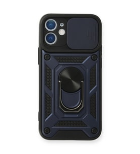 Apple İphone 11 Kılıf Pars Lens Yüzüklü Silikon - Lacivert