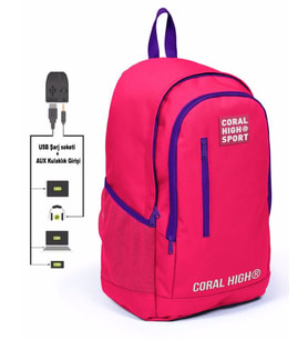 Coral High Sport Fuşya Okul ve Günlük Sırt Çantası - Çocuk, Genç