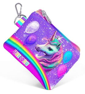 Coral High Mor Simli Unicorn Bozuk Para Çantası - Kız Çocuk