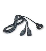 electroon Tek Priz Çift Çıkışlı C7 Power Kablo 3x0.75mm 1.8Mt
