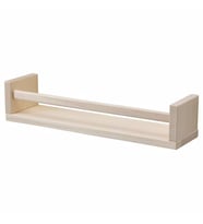 Mutfak Baharat Rafı MeridyenDukkan Düzenleyici Raf Masif Ağaç Kullanışlı Raf 40x10x9 Cm (Bej)