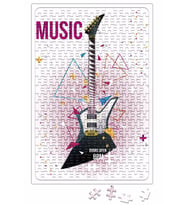 Estampa Branca Rock In Roll Puzzle 240 Parça Yapboz
