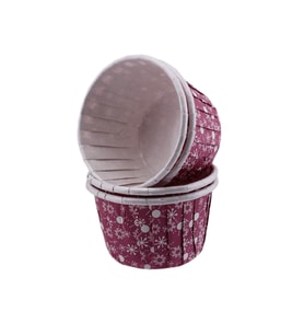 Cupcake Kalıbı Orta Boy 50*39 Mm KAR DESENLİ (50 Adet)  Kar Desenli Mor