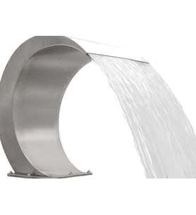 Havuz 17381 şelale Kobra 600-900 mm 304 kalite 1,2 mm Paslanmaz çelik El Yapım (Gümüş)