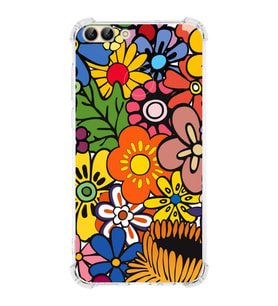 PrintiFy Huawei P Smart Uyumlu Retro Color 2 Baskılı Şeffaf Köşe Korumalı Antişok Kılıf