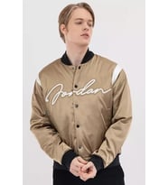 Nike Jordan MVP Varsity Synthetic Fill Jacket Dokuma Bomber Ceket Gold Bej
