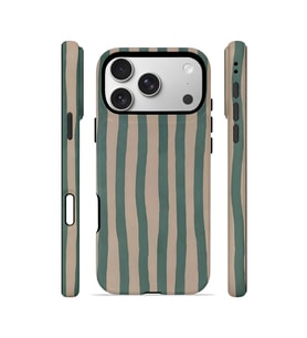 iPhone 17 Pro Vorian Çift Katmanlı MagSafe Kılıf Sage Riviera Stripe