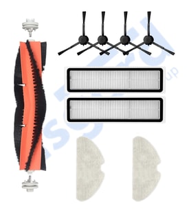 Dreame D10S, D10S PRO, D9 MAX GEN2 Uyumlu 1 Ana Fırça 4 Yan Fırça 2 Filtre 2 Mop PKT-iasgf0000219