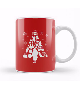 Big Lebowski Christmas Tree Silhouette Kupa Bardak Porselen