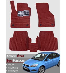 FORD FOCUS 2 HATCHBACK (2005-2011) Uyumlu EVA Paspas Tam Set–Araca Özel,Su Geçirmez