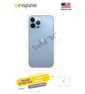 Apple iPhone 13 Pro Max Arka-Yan Koruyucu Poliüretan Film Wrapsol